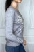 Pull gris à empiècement et strass | 5,29 £ | OKKO MODE