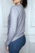 Pull gris à empiècement et strass | 5,29 £ | OKKO MODE