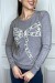 Pull gris à empiècement et strass | 5,29 £ | OKKO MODE