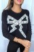 Pull noir à empiècement et strass | 6,83 $ | OKKO MODE