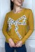Mustard Pull with Patch and Rhinestones | $6.83 | OKKO MODE