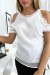 White Crepe Off-Shoulder Double-Lined Top | $4.55 | OKKO MODE