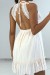 Vestido rosa fluido con detalles calados y volantes | 10,92 $ | OKKO MODE