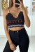 Brassière en crochet avec motif aztèque et pompon | 3,41 $ | OKKO MODE