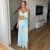 Robe Longue bleu à Fente élégante Femme, Tenue de Soirée et vacances d'été | 18,44 $ | OKKO MODE