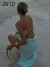 Elegant blue long dress with slit for women, evening wear and summer vacation | €17.01 | OKKO MODE