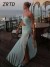 Robe Longue bleu à Fente élégante Femme, Tenue de Soirée et vacances d'été | 18,44 $ | OKKO MODE
