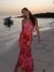Chic pink long dress with straps for women, backless lace-up outfit, beach new collection | $26.32 | OKKO MODE