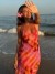 Chic pink long dress with straps for women, backless lace-up outfit, beach new collection | $26.32 | OKKO MODE