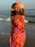 Schickes rosa langes Kleid mit Trägern für Damen, rückenfreies Schnürdesign, neue Strandkollektion | 26,32 $ | OKKO MODE