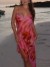 Chic pink long dress with straps for women, backless lace-up outfit, beach new collection | $26.32 | OKKO MODE