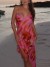 Schickes rosa langes Kleid mit Trägern für Damen, rückenfreies Schnürdesign, neue Strandkollektion | 26,32 $ | OKKO MODE