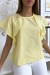 Blouse jaune à volant avec trois boutons à lépaules | €4.20 | OKKO MODE