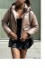 Doudoune taupe très épaisse en simili avec capuche | 20,48 $ | OKKO MODE