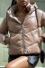 Doudoune taupe très épaisse en simili avec capuche | 20,48 $ | OKKO MODE