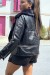 Manteau noir en simili fourré à lintérieure | 27,31 $ | OKKO MODE