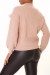Pull taupe à motif V et détails volants | 10,92 $ | OKKO MODE