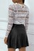White Lace Sequin Top with Sheer Details | €4.20 | OKKO MODE
