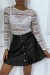 White Lace Sequin Top with Sheer Details | €4.20 | OKKO MODE