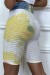 Yellow Tie Dye Push-Up and Anti-Cellulite Cycling Shorts | $4.55 | OKKO MODE