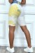 Yellow Tie Dye Push-Up and Anti-Cellulite Cycling Shorts | $4.55 | OKKO MODE