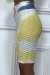 Yellow Tie Dye Push-Up and Anti-Cellulite Cycling Shorts | $4.55 | OKKO MODE