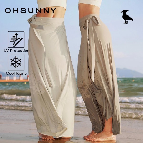 Paréo de playa para mujeres - Cubierta Bikini, falda Maxi refrescante