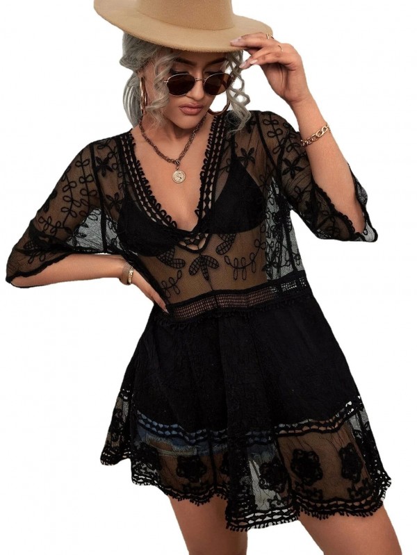Paréo dentelle plage 2023 - Maillot de bain couvrir Playa