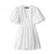 Solid Embroidered Short Elegant Summer Dress White Casual Streetwear Mini Women's Robe | $31.20 | OKKO MODE