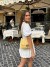 Solid Embroidered Short Elegant Summer Dress White Casual Streetwear Mini Women's Robe | $31.20 | OKKO MODE