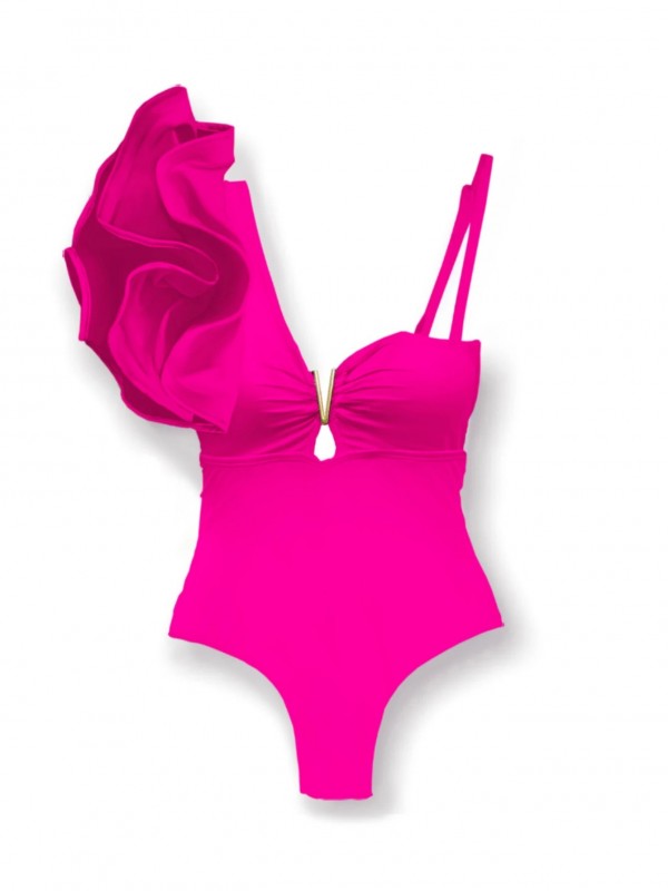 Ruffled One-Piece Swimsuit for Women - Stylish Swimwear