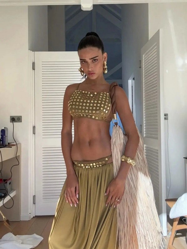 Bikini bandage dos piezas, col licou, talla alta - ¡Vestido playa!