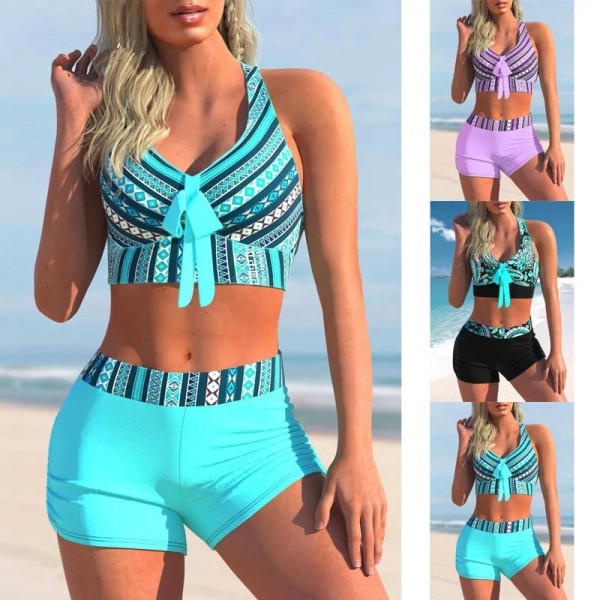 Été Plage Mode Design Femmes Bikini Deux Pièces Ensemble Rayures Motif Arc Plage Nouveau Maillot De Bain S-5XL