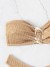 Brown Metal Knot Two-Piece Bikini Set for Women | $14.62 | OKKO MODE