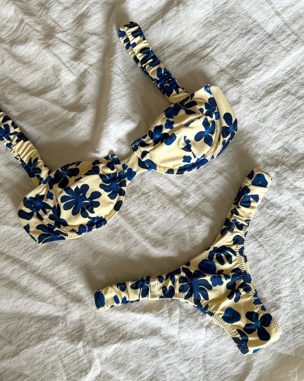 High-Waisted Printed Bikini Set for Women - Push Up Swimwear