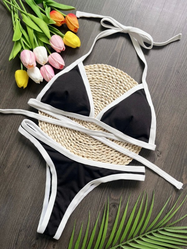 Conjunto Bikini Sexy de Dos Piezas - Estilo Triángulo con Tanga