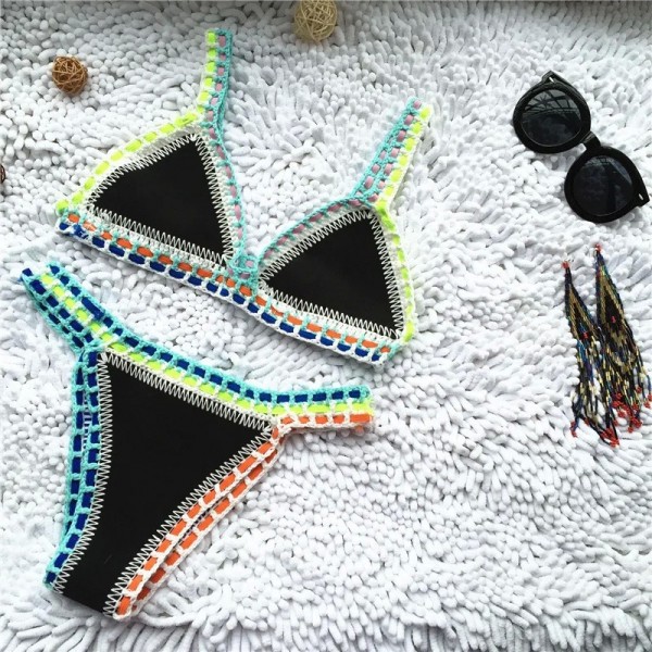 Bikini Crochet 2021 Patchwork Handmade - Bañador Mujer