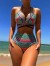 Maillot de bain 3 pièces pour femmes, ensemble Bikini au Crochet + Long châle, résistant au soleil, torsadé, Push Up, taille hau | 19,50 $ | OKKO MODE